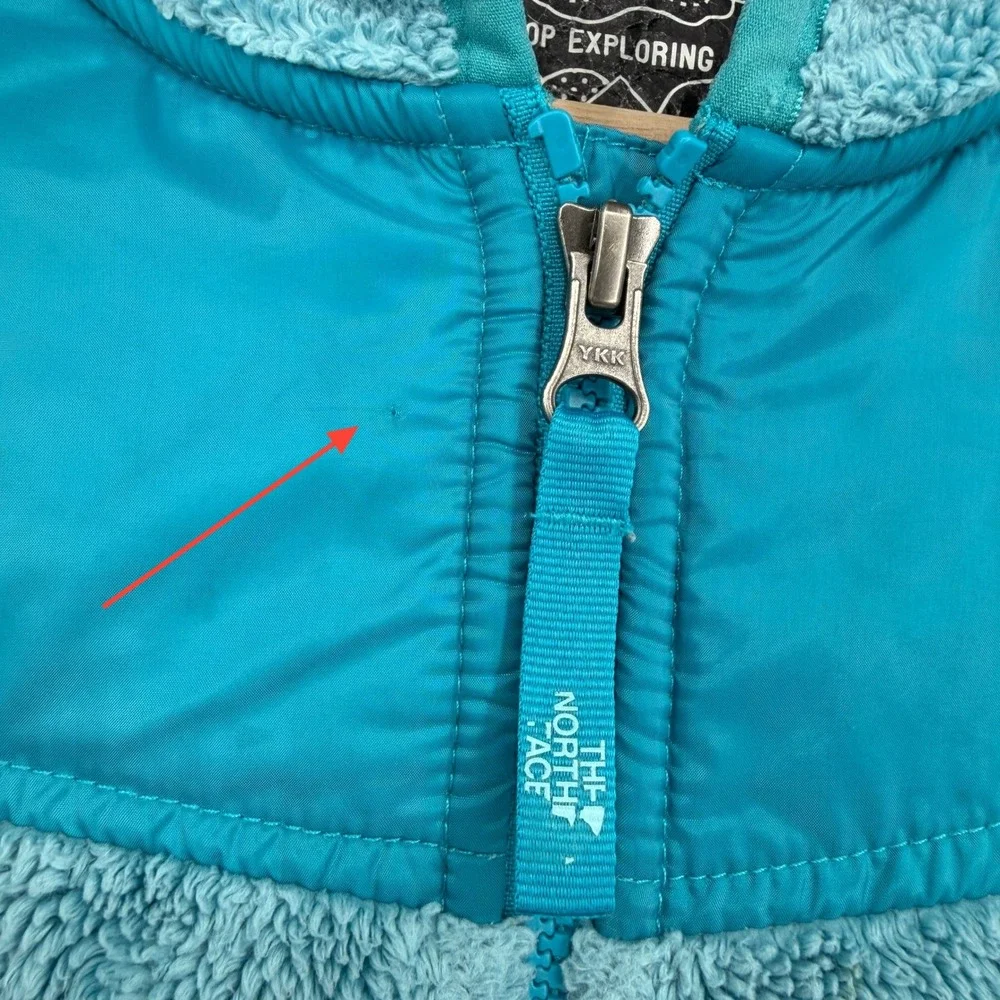 The North Face‎ Girl's Blue Oso Hooded Fleece Zip Up Jacket L 14/16